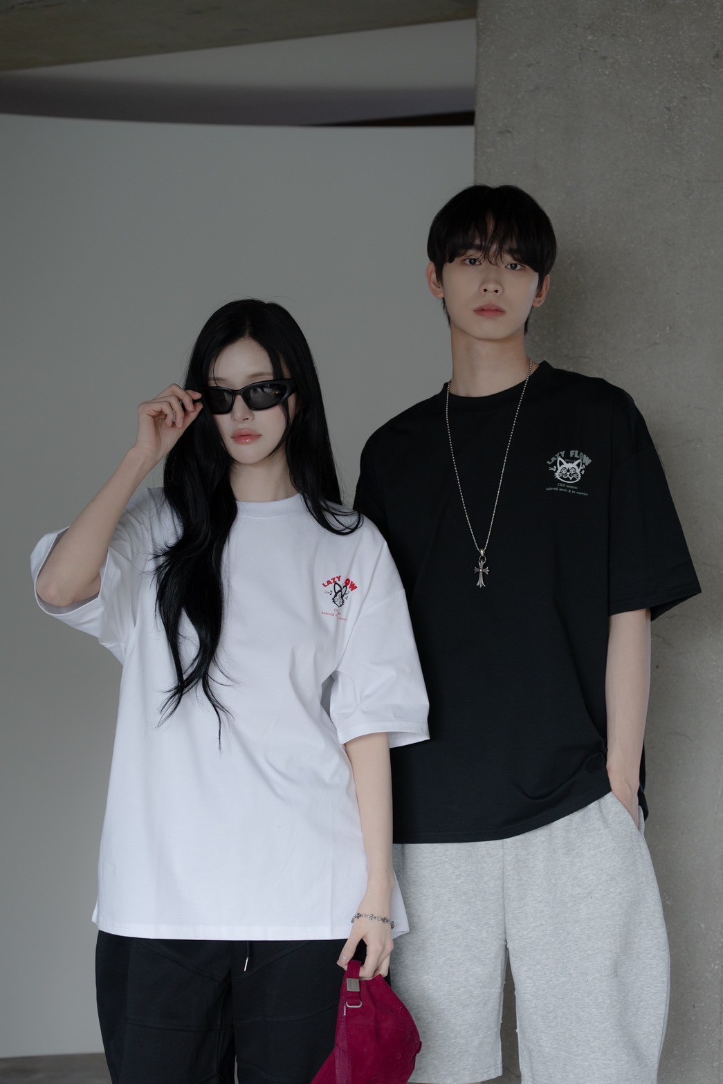 【SORONA® 涼感現貨】LAZY FLOW慵懶貓咪印花短T