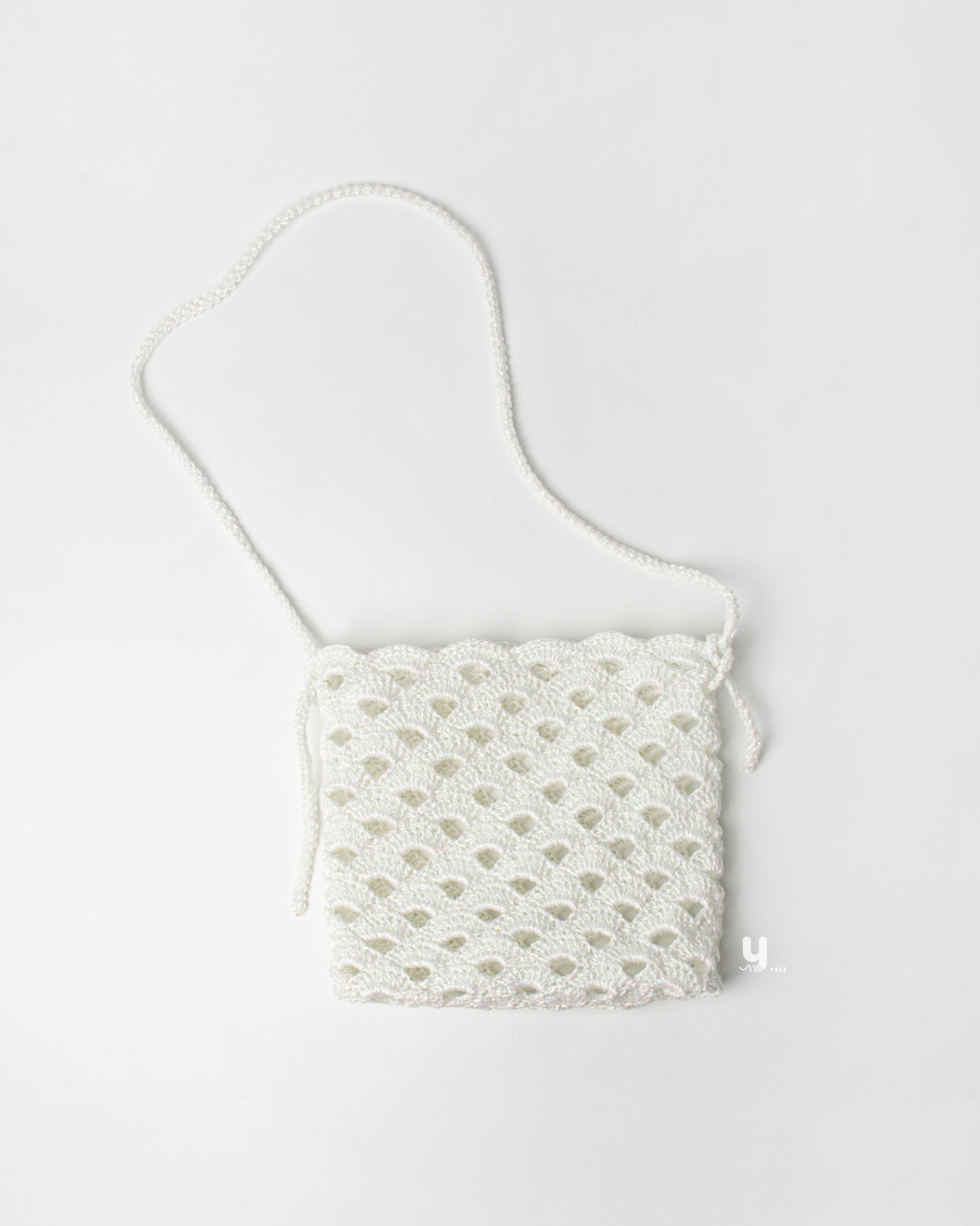 【Yarn-a】Metalic play code square bag