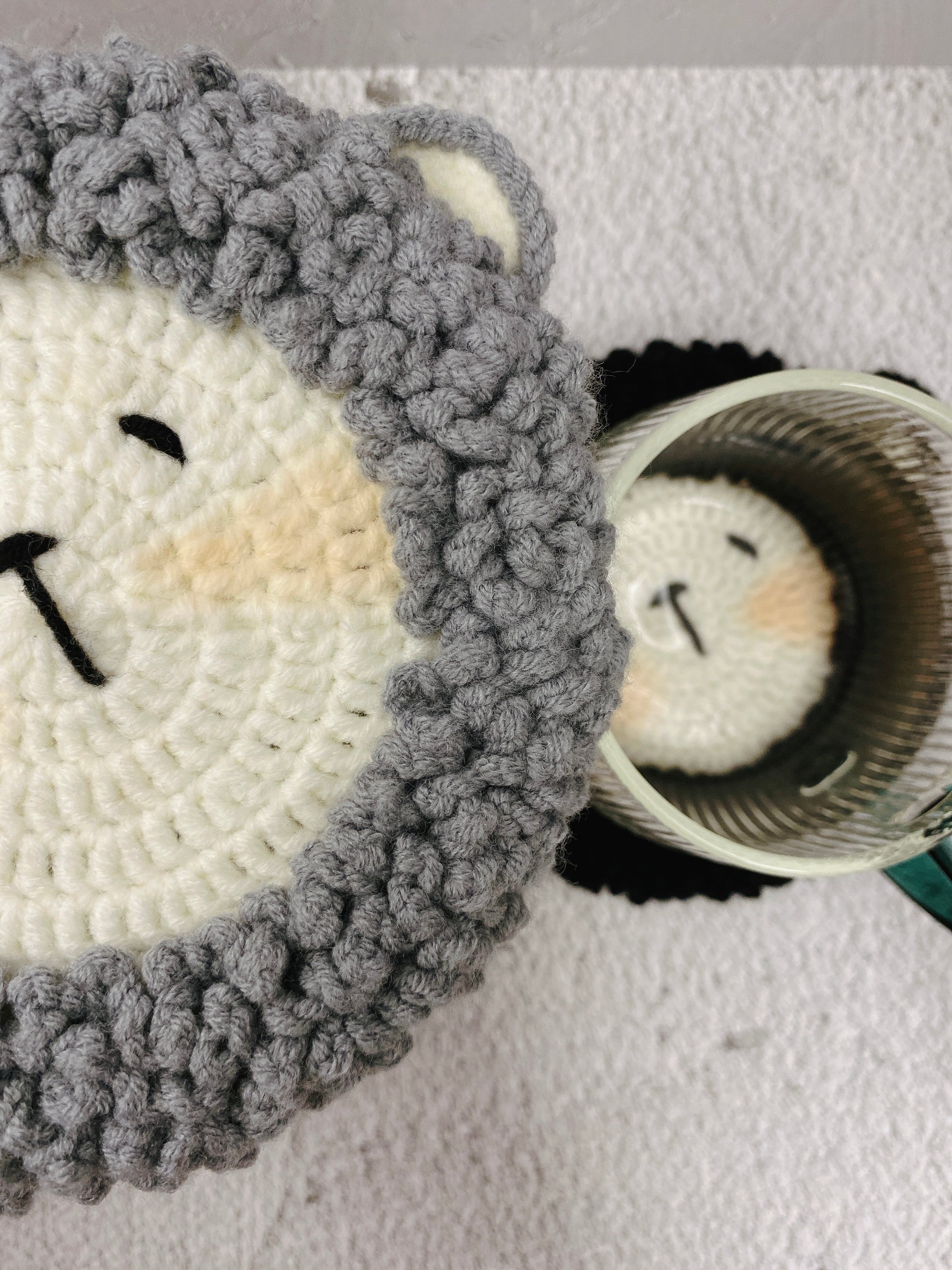 YU.J 100%手工【瞇瞇羊杯墊】