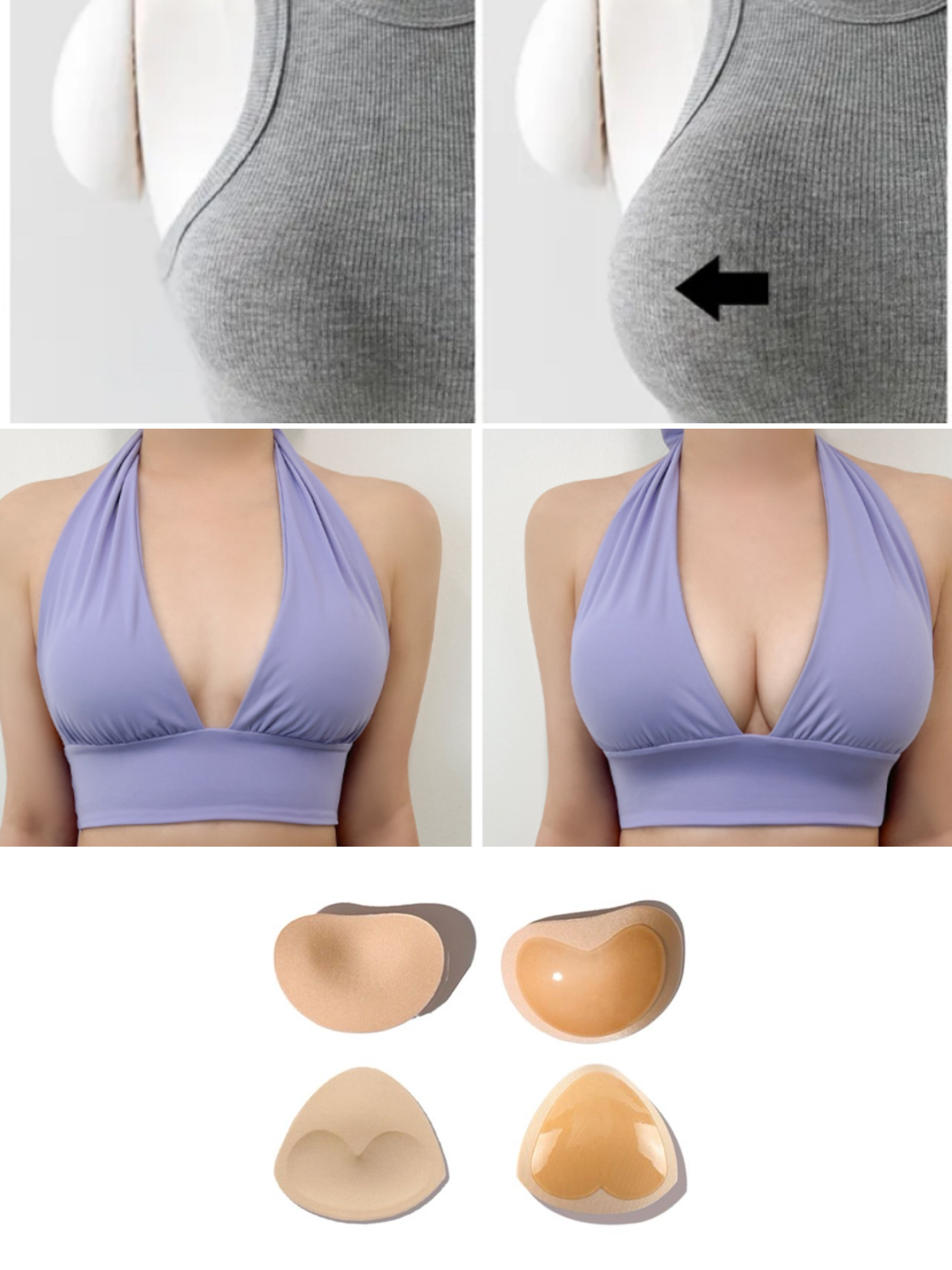 韓國 貼在衣物上的 外擴集中 胸貼