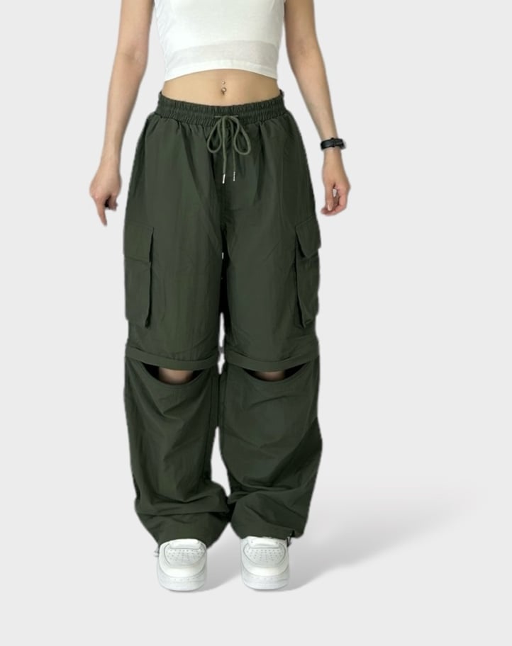 s-L可穿 3ways抽繩拉鍊工裝褲 /可變短褲 s-L可穿 3ways抽繩拉鍊工裝褲 /可變短褲