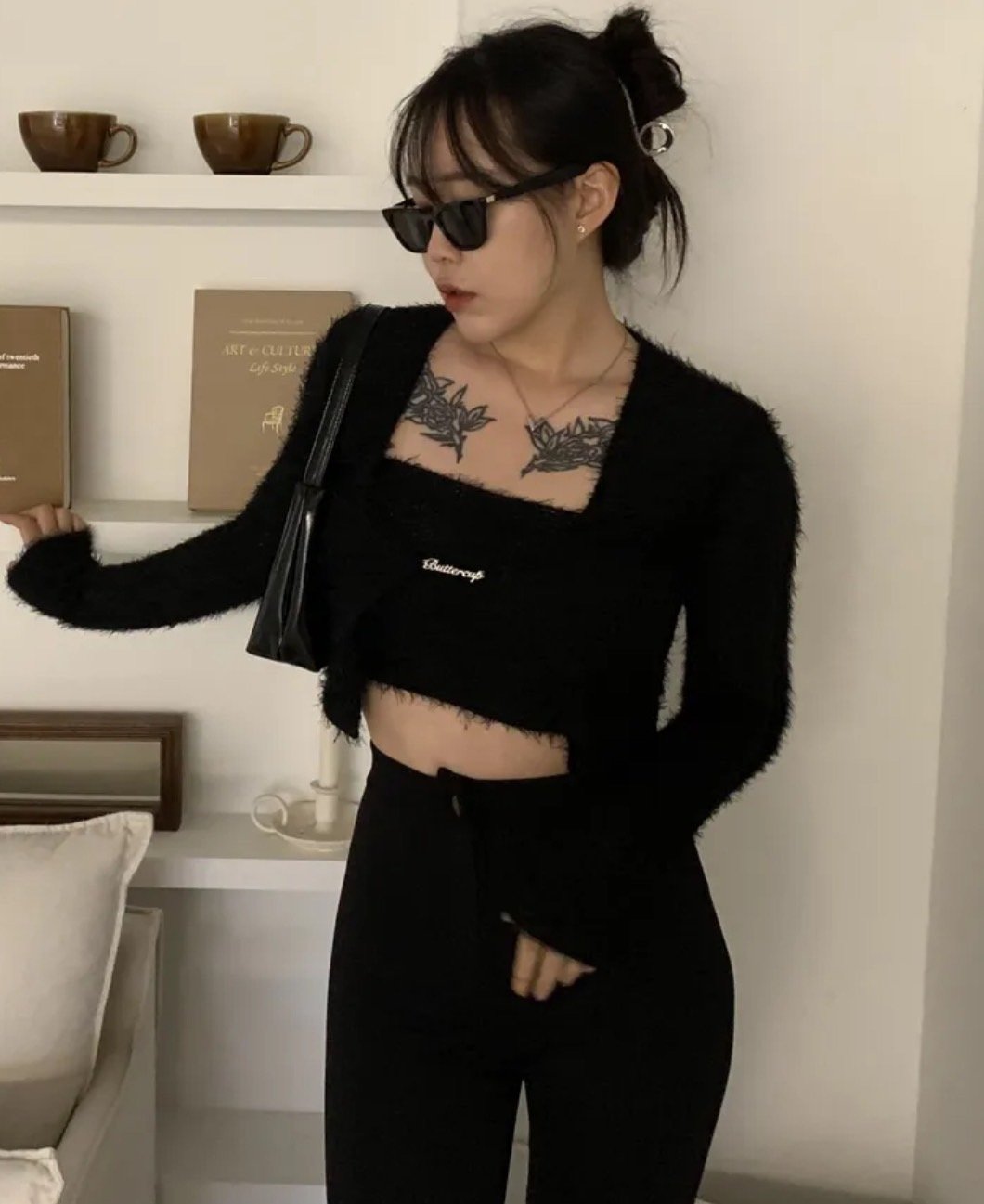 D 一字領兩件套