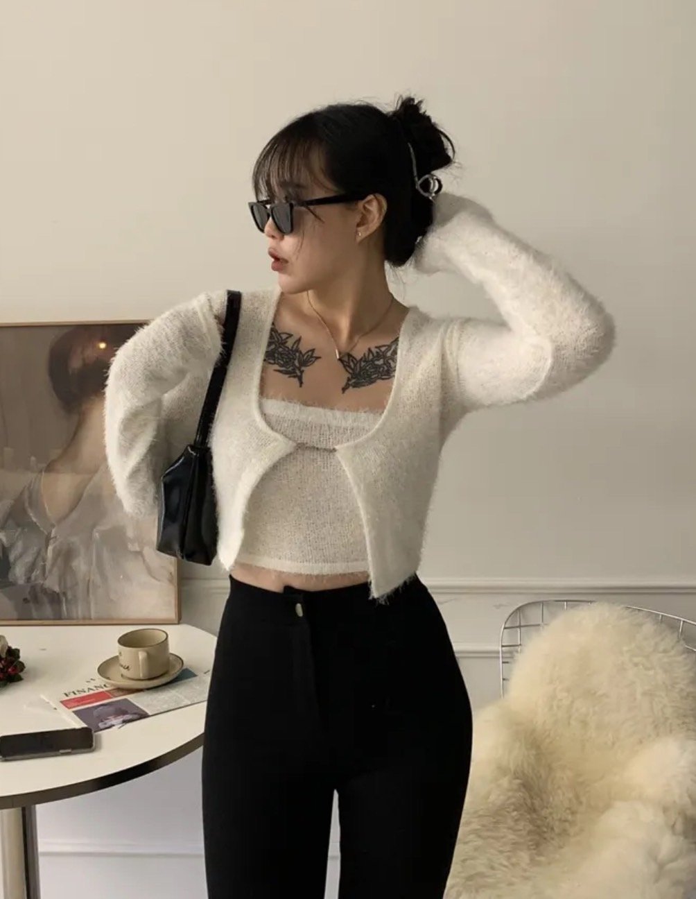 D 一字領兩件套