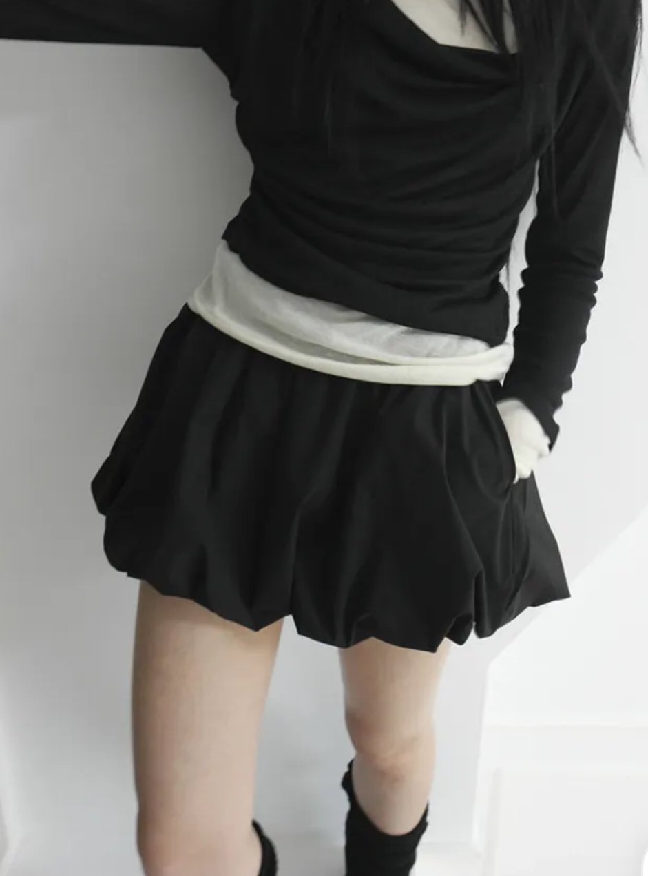 浪漫顯瘦 氣球褲裙(內裡安全褲)