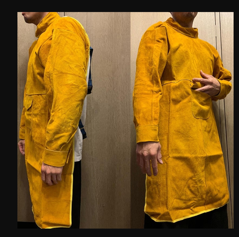 ~子甄彣璟~牛皮 電焊工作服 焊工服 電焊 氬焊 CO2 袖套 圍裙 防護服 電銲手套 皮衣 耐溫 防火花 隔熱 防阻燃