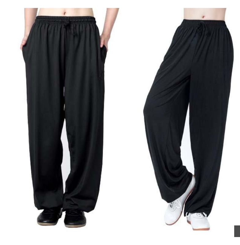 ~子甄彣璟~ 加厚款 秋冬款功夫褲 (共3組拉鍊)棉質運動褲  太極拳 黑色 燈籠褲-武術/瑜珈/禪坐休閒/運動