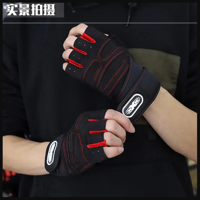 ~子甄彣璟~出清價-健身手套 騎行手套 健身 舉重 保護手腕 半指手套 護手腕 透氣 護腕 運動 騎車 拳擊 散打 搏擊