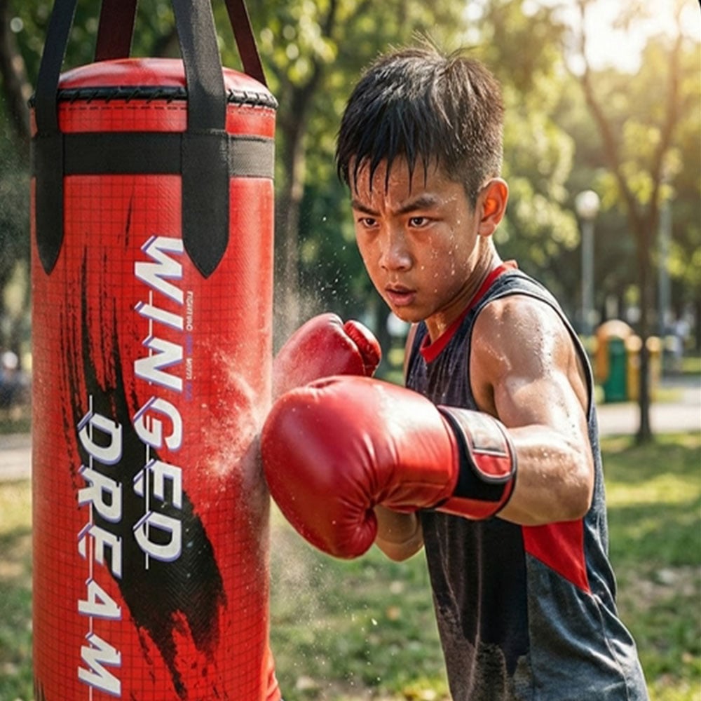~子甄彣璟~兒童拳擊沙包 加厚PU耐打不傷手 高彈力仿真手感 兒童沙袋 居家健身 反應訓練 跆拳道練習 