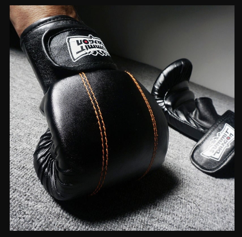 ~子甄彣璟~summitdragon 半指拳套 黃線露拇指拳擊手套 散打手套 搏擊格鬥拳套 沙包 沙袋打擊訓練 武術泰拳