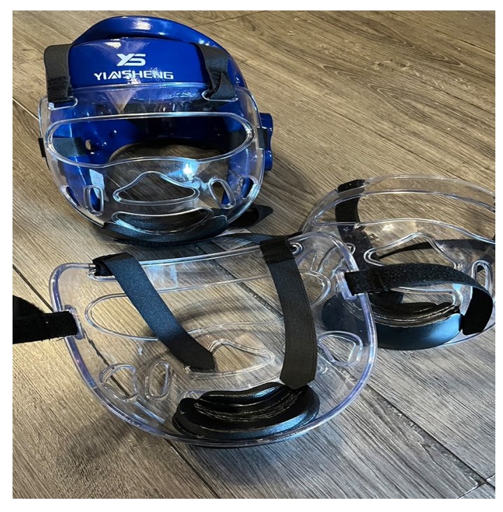 ~子甄彣璟~透明防護面罩 可拆卸 跆拳道 空手道 拳擊 護臉 頭盔面具 面罩 護具 防護面罩 面具