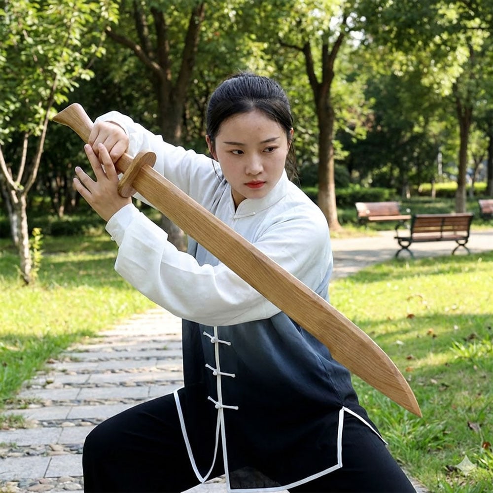 ~子甄彣璟~中國武術練習木刀 花刀 晨練木刀 太極拳 太極刀 表演刀 木刀 角色扮演 Cosplay 道具