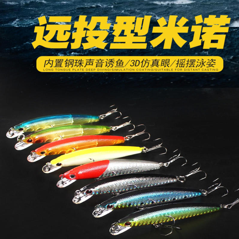 ~子甄彣璟~鐳射米諾8.5cm-8g浮水米諾 魚餌 硬餌 仿生餌 路亞餌 假餌 鉛筆 誘餌 擬餌 米諾 釣魚 假魚