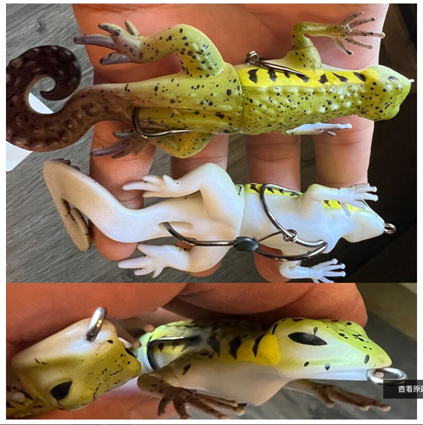 ~子甄彣璟~壁虎 浮水系 3D仿真 路亞餌 假餌 誘餌 仿生餌 擬餌 軟餌 帶三鉤 攻黑魚 翹嘴 仿真餌