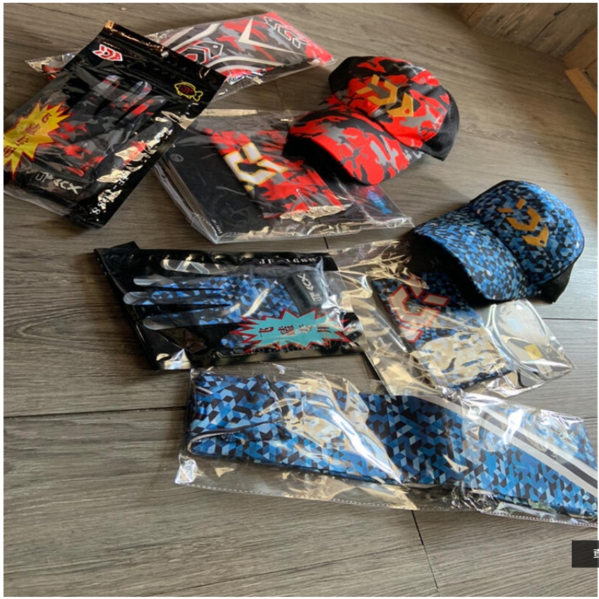 ~子甄彣璟~特價中 防曬4件套 帽子 袖套 面罩 手套 戶外活動 釣魚帽 套袖 三指手套 防塵 吸汗速乾 防紫外線