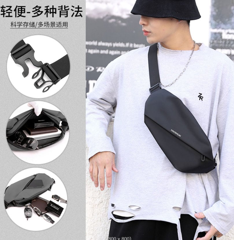 ~子甄彣璟~單肩包1100-20 胸包 多功能大容量 運動腰包 斜挎包 旅行包 防潑水 背包 錢包 腰包