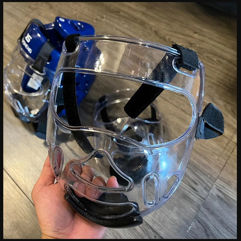 ~子甄彣璟~透明防護面罩 可拆卸 跆拳道 空手道 拳擊 護臉 頭盔面具 面罩 護具 防護面罩 面具