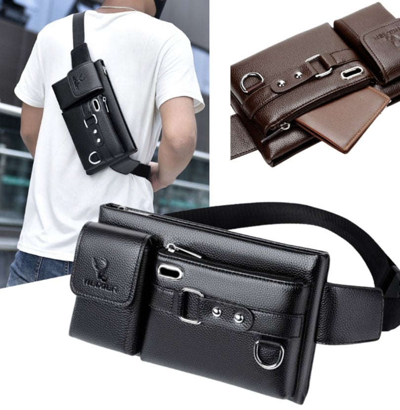 ~子甄彣璟~腰包 8110 側背包 斜挎包 多功能大容量 斜背包 胸包 旅行包 防潑水 背包 錢包 單肩包 側肩包