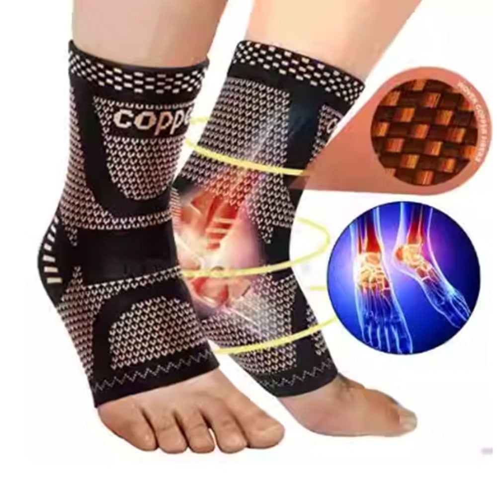 ~子甄彣璟~銅纖維運動護踝 銅離子針織面料 抗菌防臭 透氣 護腳踝 護腳套 加壓防護 跑步 籃球 運動防護
