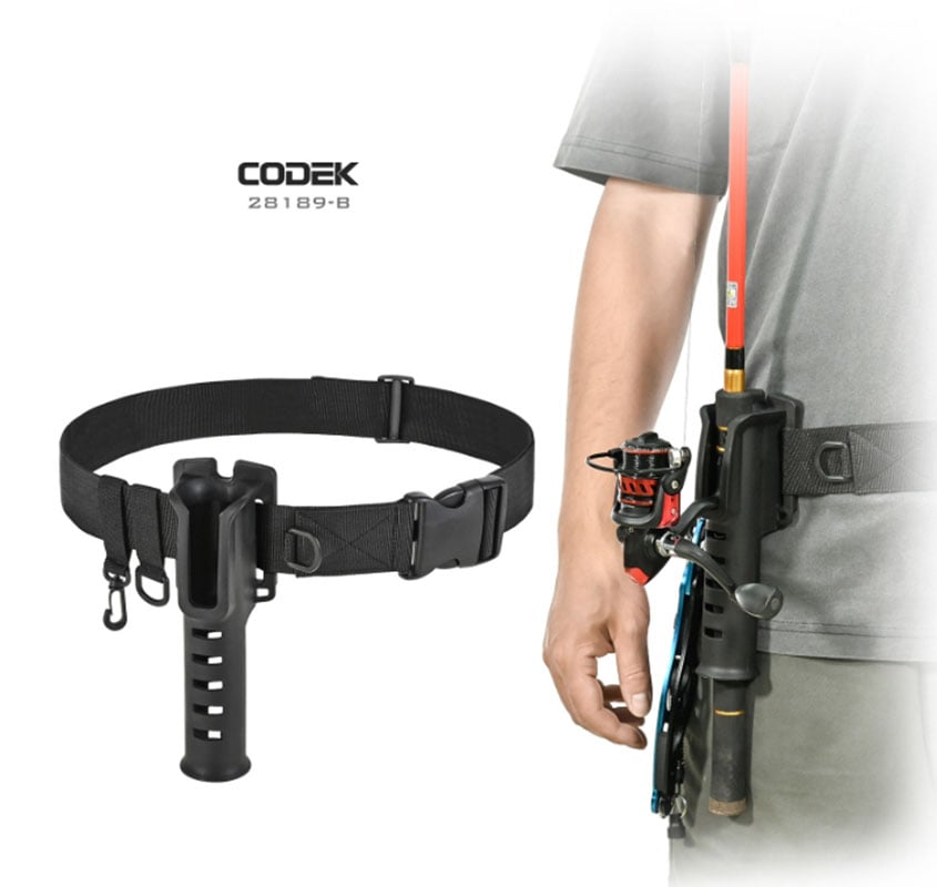 ~子甄彣璟~魚竿腰帶支架 釣魚腰帶 釣魚支架 路亞腰帶 釣魚神器 路亞磯釣 腰掛插桿筒 釣竿固定器