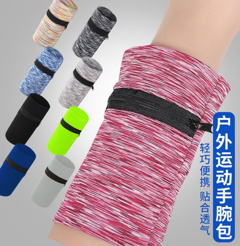 ~子甄彣璟~運動手腕包 戶外 騎行 跑步 手臂包 拉鏈款 零錢包 鑰匙包 收納包 護腕毛巾 擦汗 吸汗