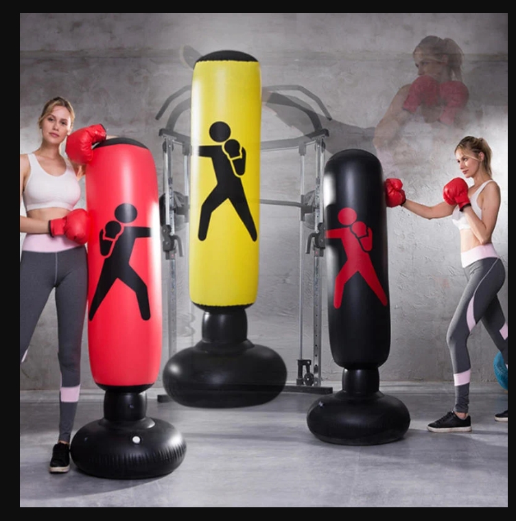 ~子甄彣璟~充氣沙袋160公分 拳擊不倒翁買就送充氣筒 回彈力強  沙包 出氣筒 發洩 泄憤玩具 拳擊 散打健身運動 