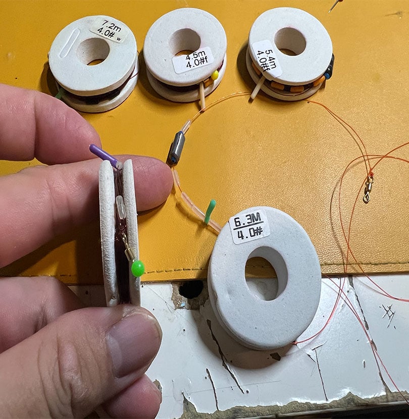 ~子甄彣璟~釣魚線組套裝 3.6米4.5米5.4米6.3米7.2米魚線 太空豆 八字環 鉛皮 漂座 鉛皮座