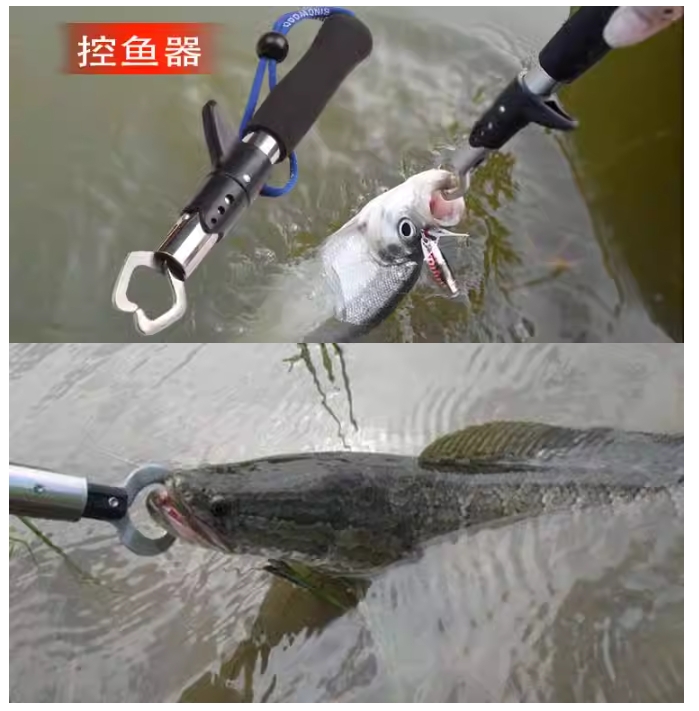 ~子甄彣璟~槍式不銹鋼控魚器 夾魚器 提魚器 魚夾 夾魚器 路亞鉗 釣魚 槍柄控魚器 夾魚器 路亞控魚器 