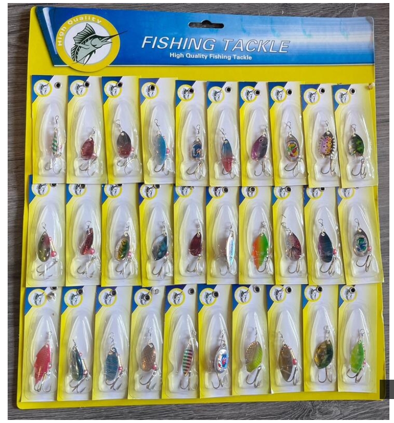 ~子甄彣璟~促銷瘋狂價-路亞魚餌30個只要350元-金屬魚餌漁具 鐵板 亮片 魚形 路亞餌 釣魚 假餌 魚餌 海釣 米諾