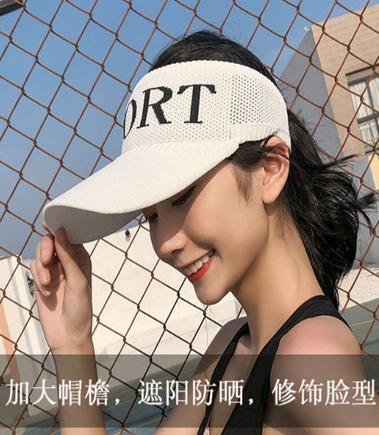 ~子甄彣璟~SPORT 空頂帽 加大帽檐 遮陽防曬 運動帽 棒球帽 防曬帽 太陽帽 女帽百搭 棒球帽 遮陽帽 鴨舌帽