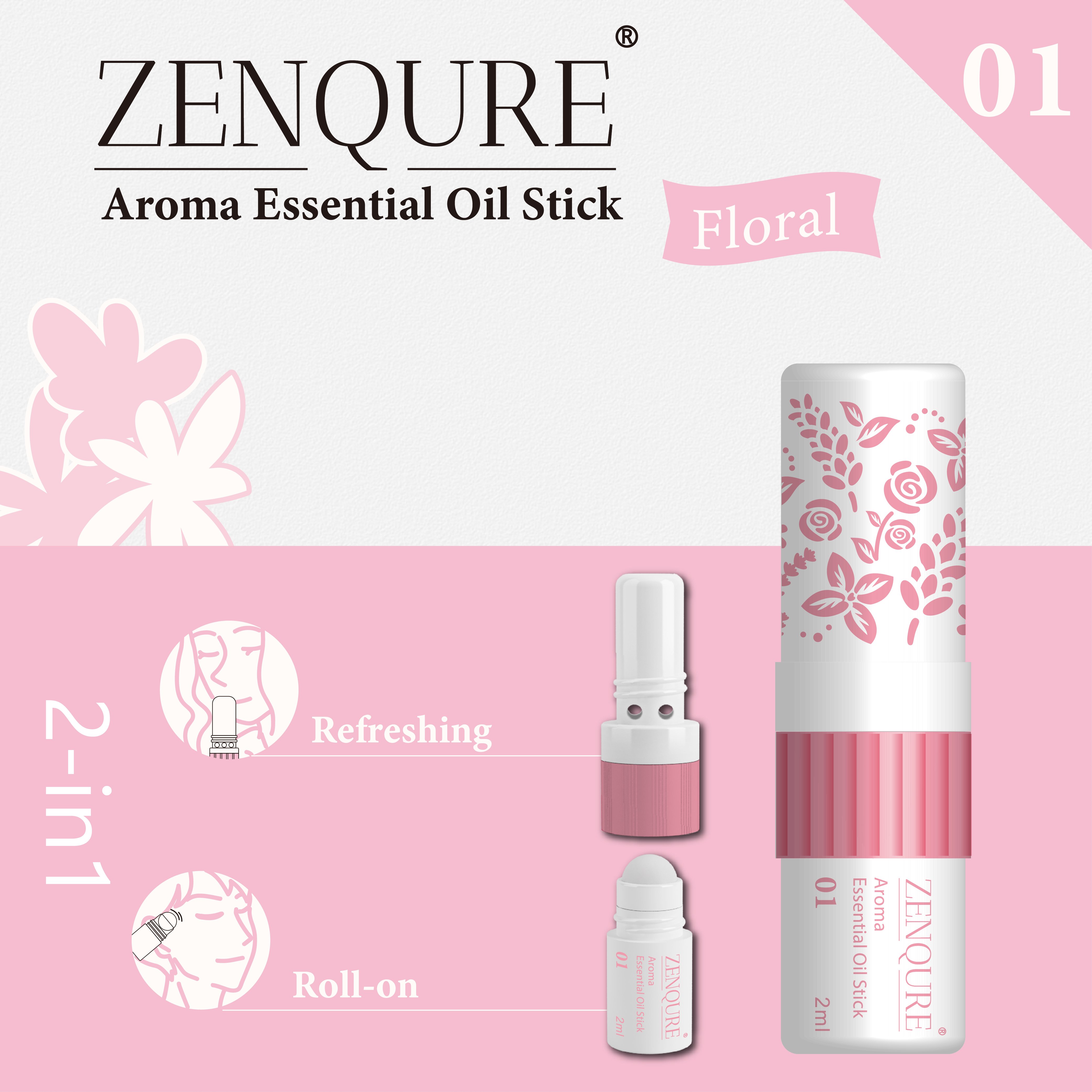 ZENQURE Aroma Essential Oil Stick 01 Floral
