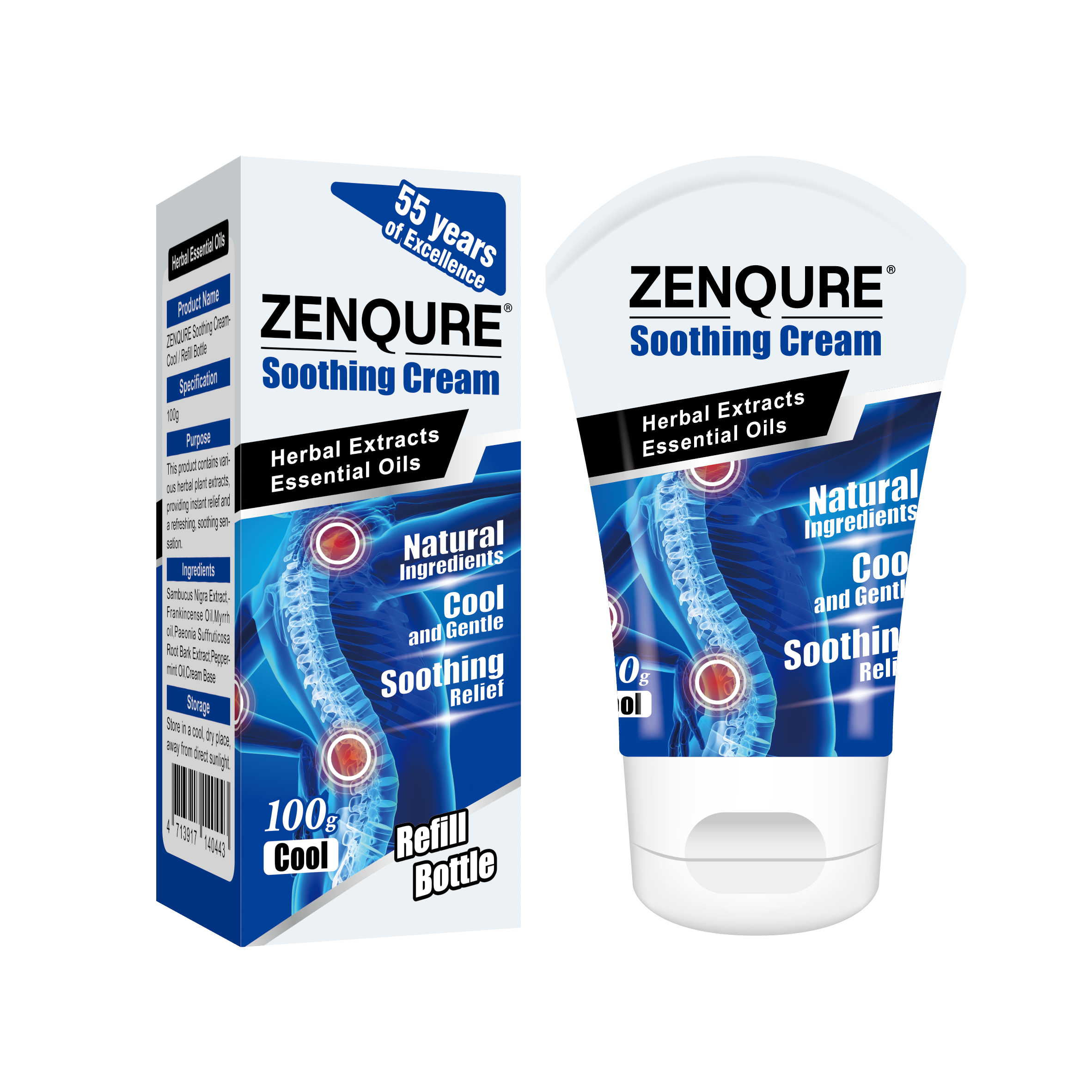 ZENQURE Soothing Cream Refill Bottle(Cool)