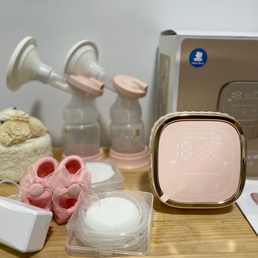 韓國SnowBear小白熊智柔雙邊電動吸乳器-媽媽哺乳好幫手