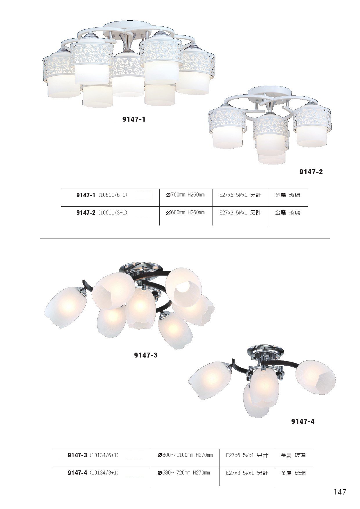 半吸頂燈系列 L147