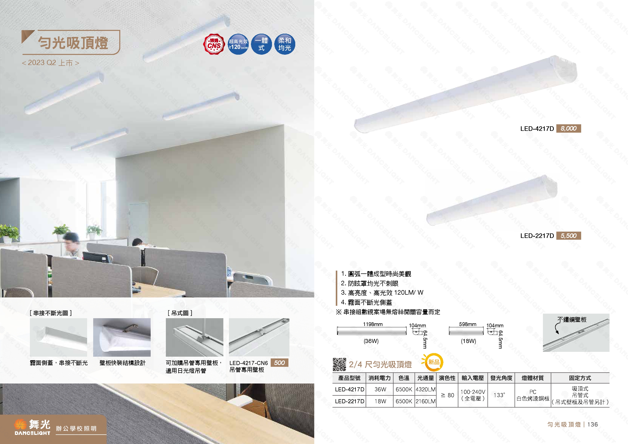 LED 勻光吸頂燈 D135