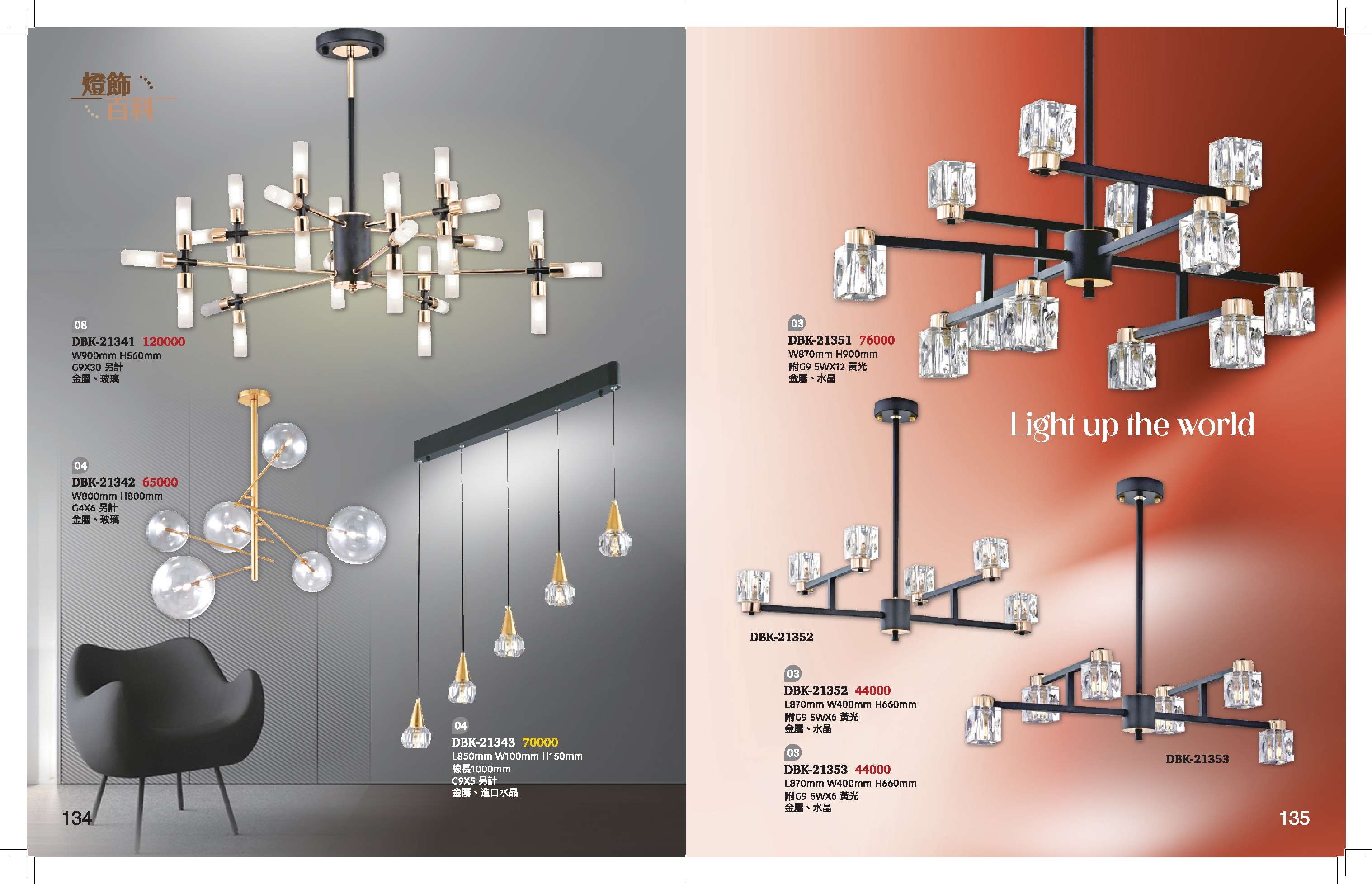 半吸頂燈系列 K134