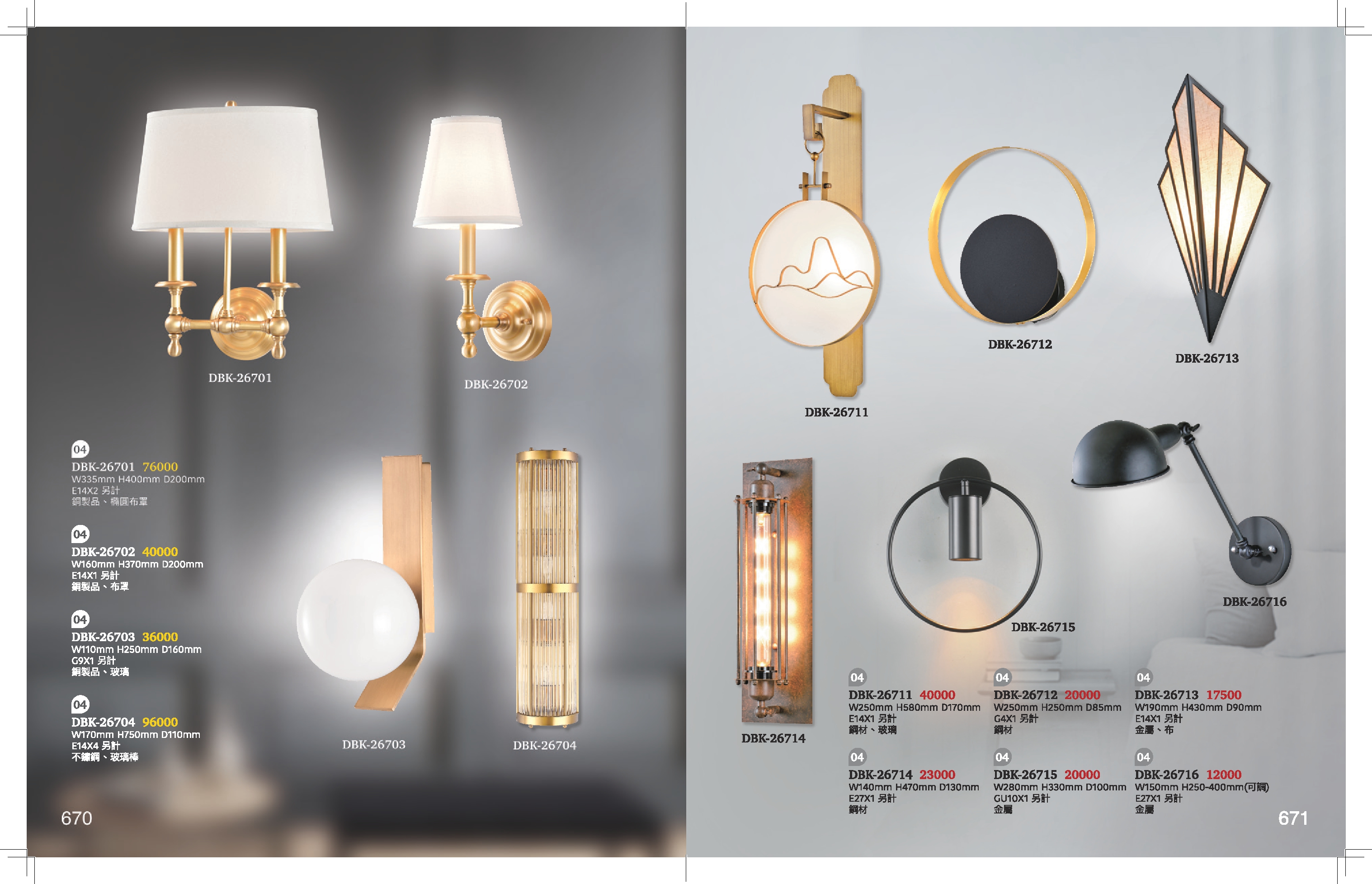 壁燈系列 K670