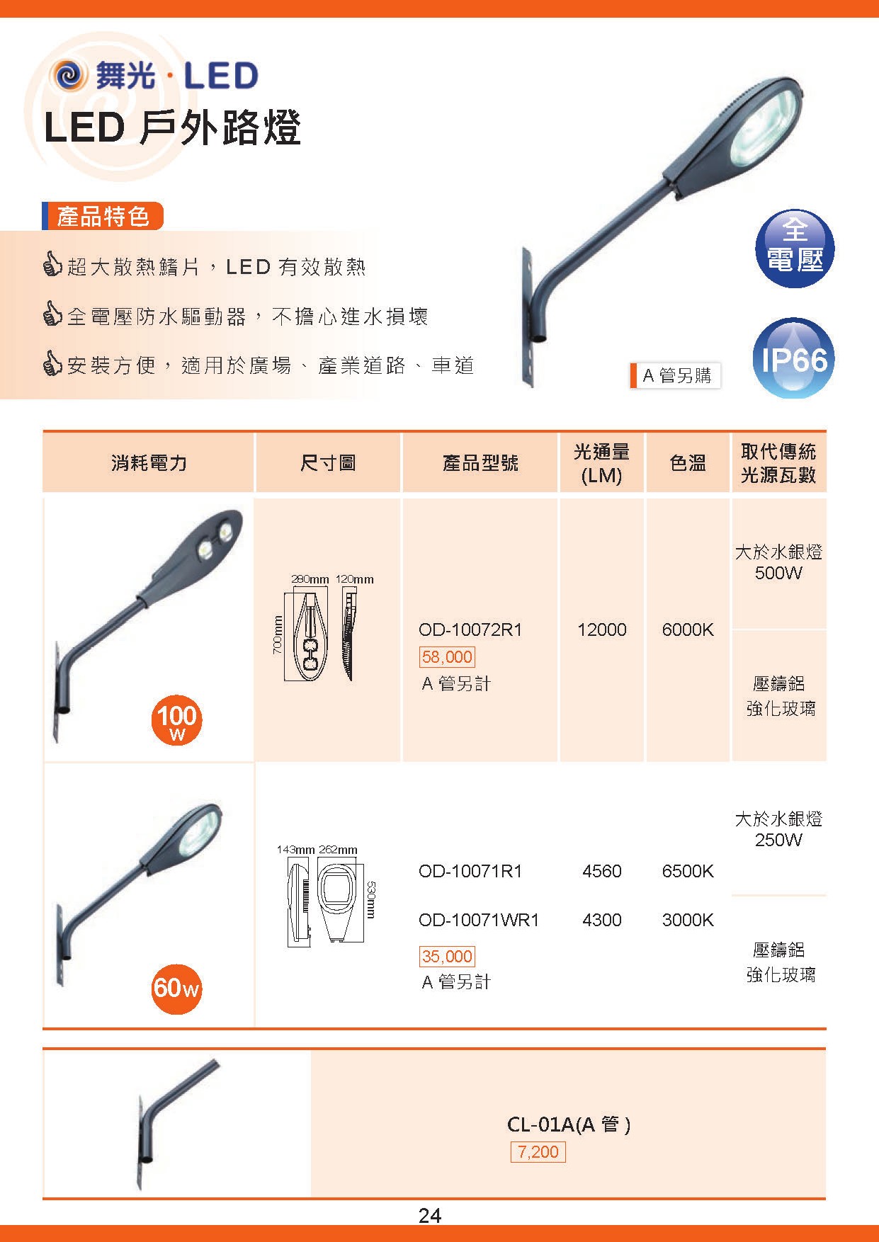 舞光 LED 戶外路燈 D24