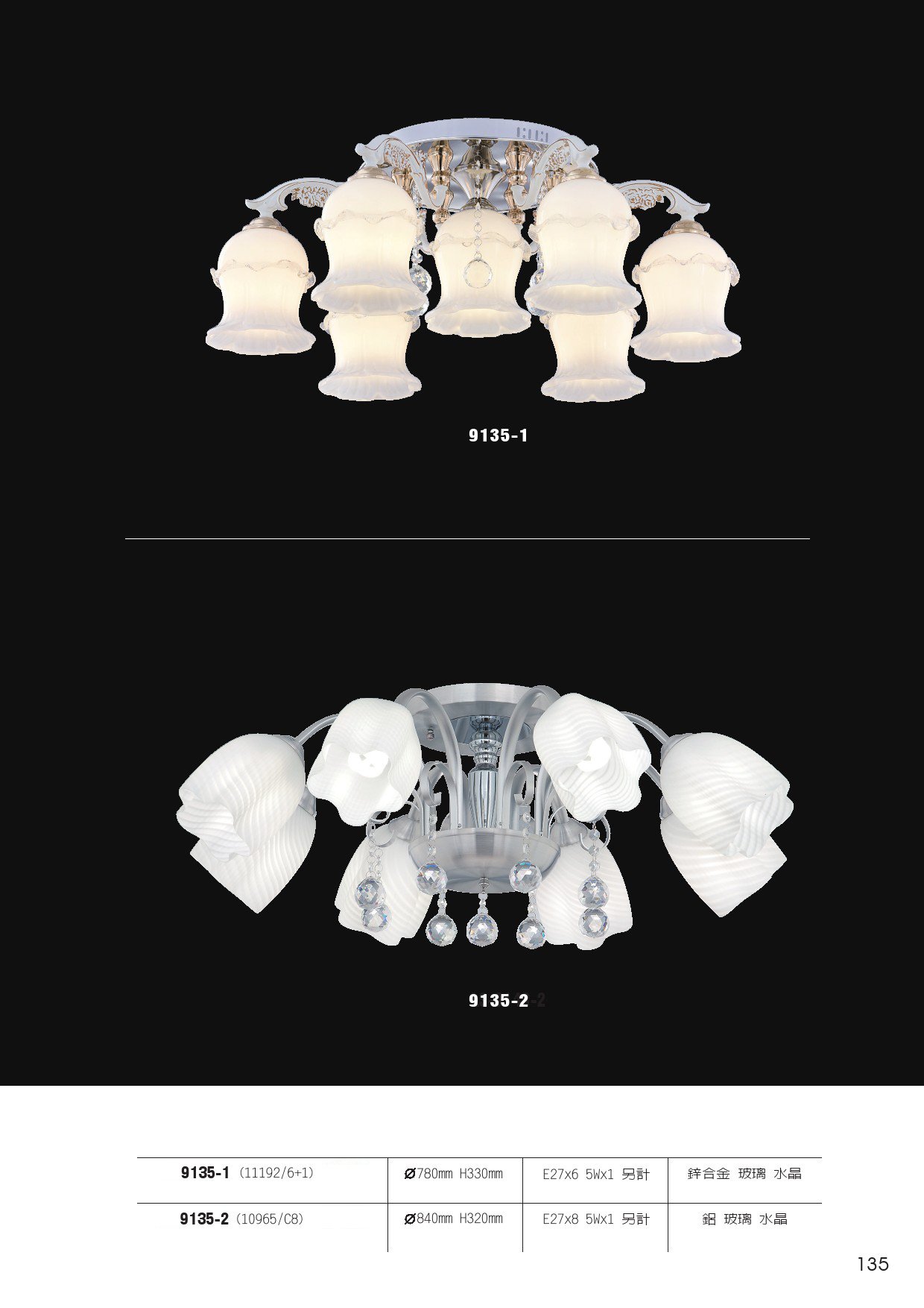 半吸頂燈系列 L135