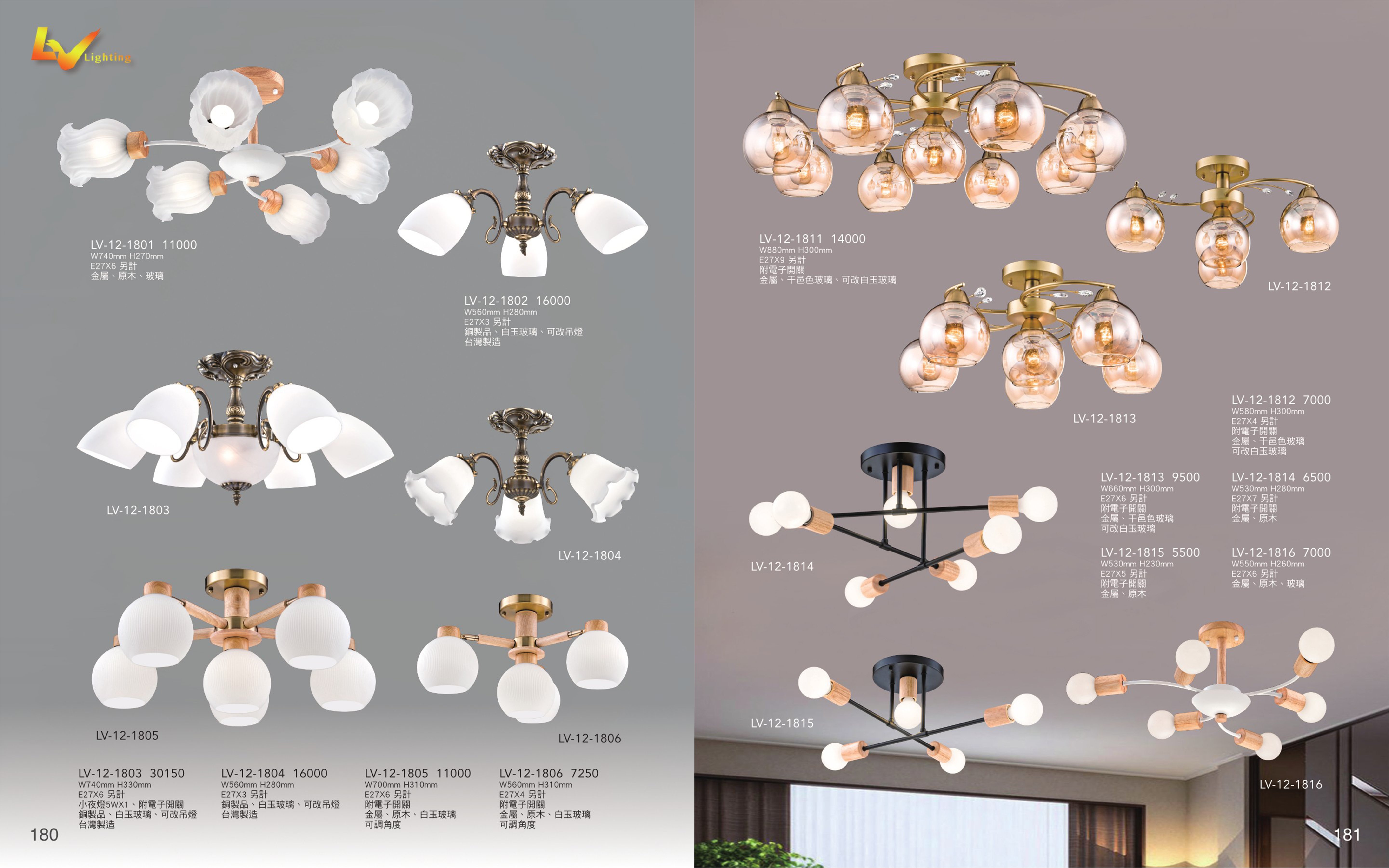 半吸頂燈系列 LV180