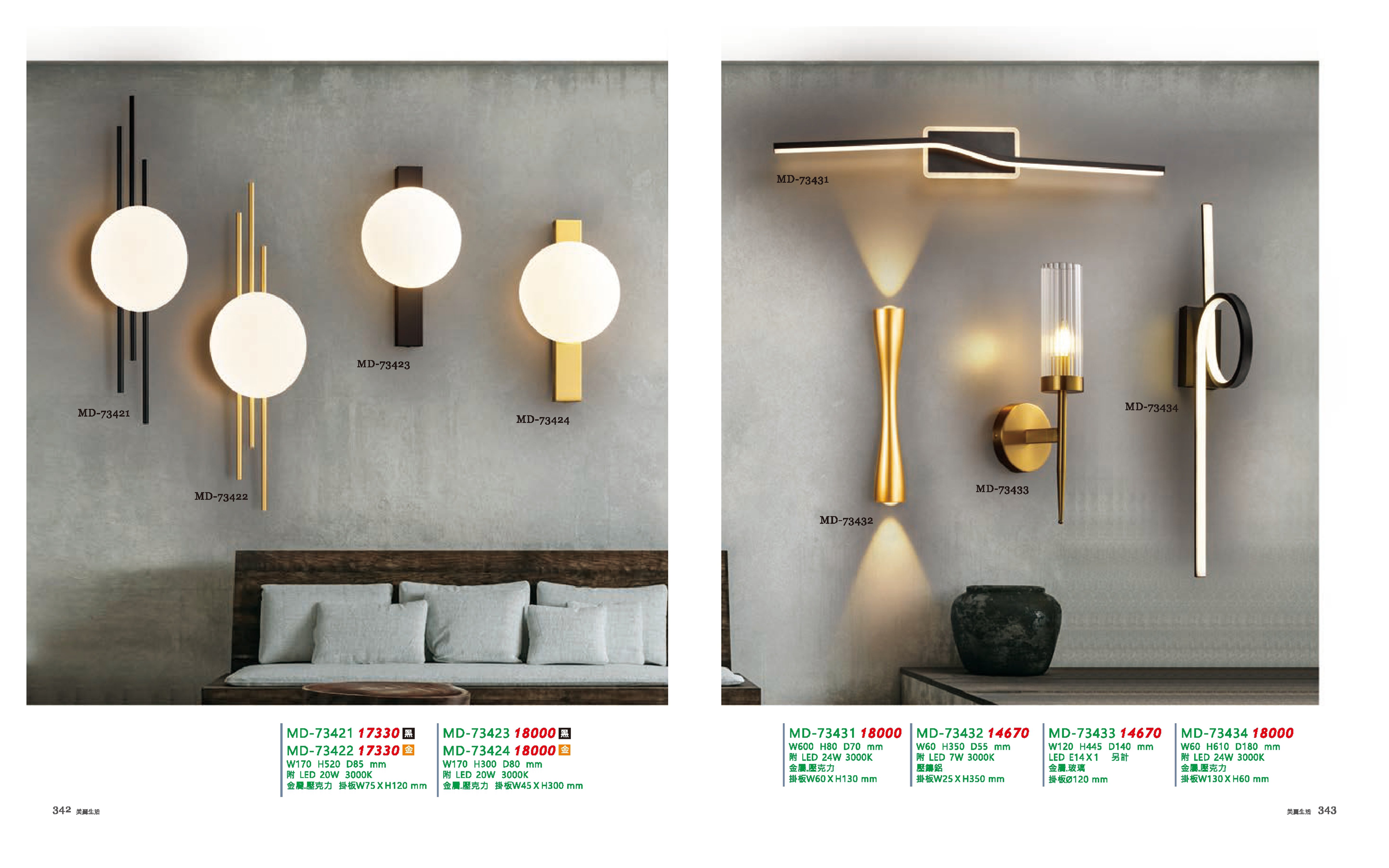 壁燈系列 MD342