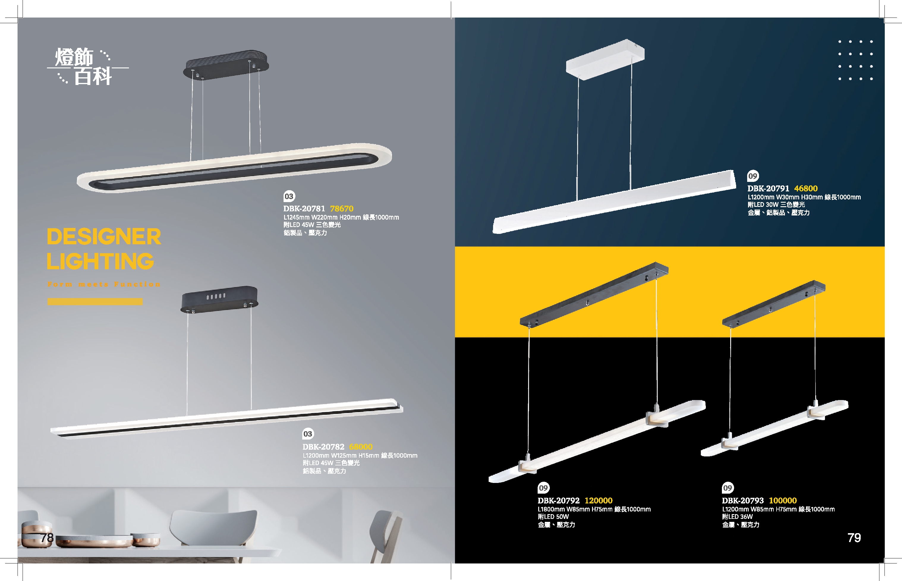 LED餐吊燈系列 K78