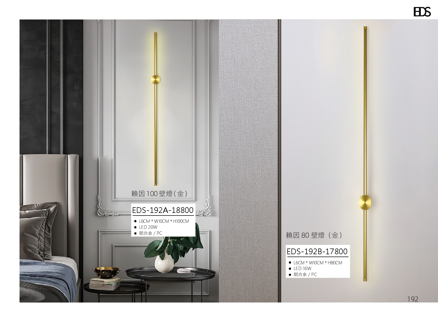 賴因100 / 賴因80 壁燈 EDS 192
