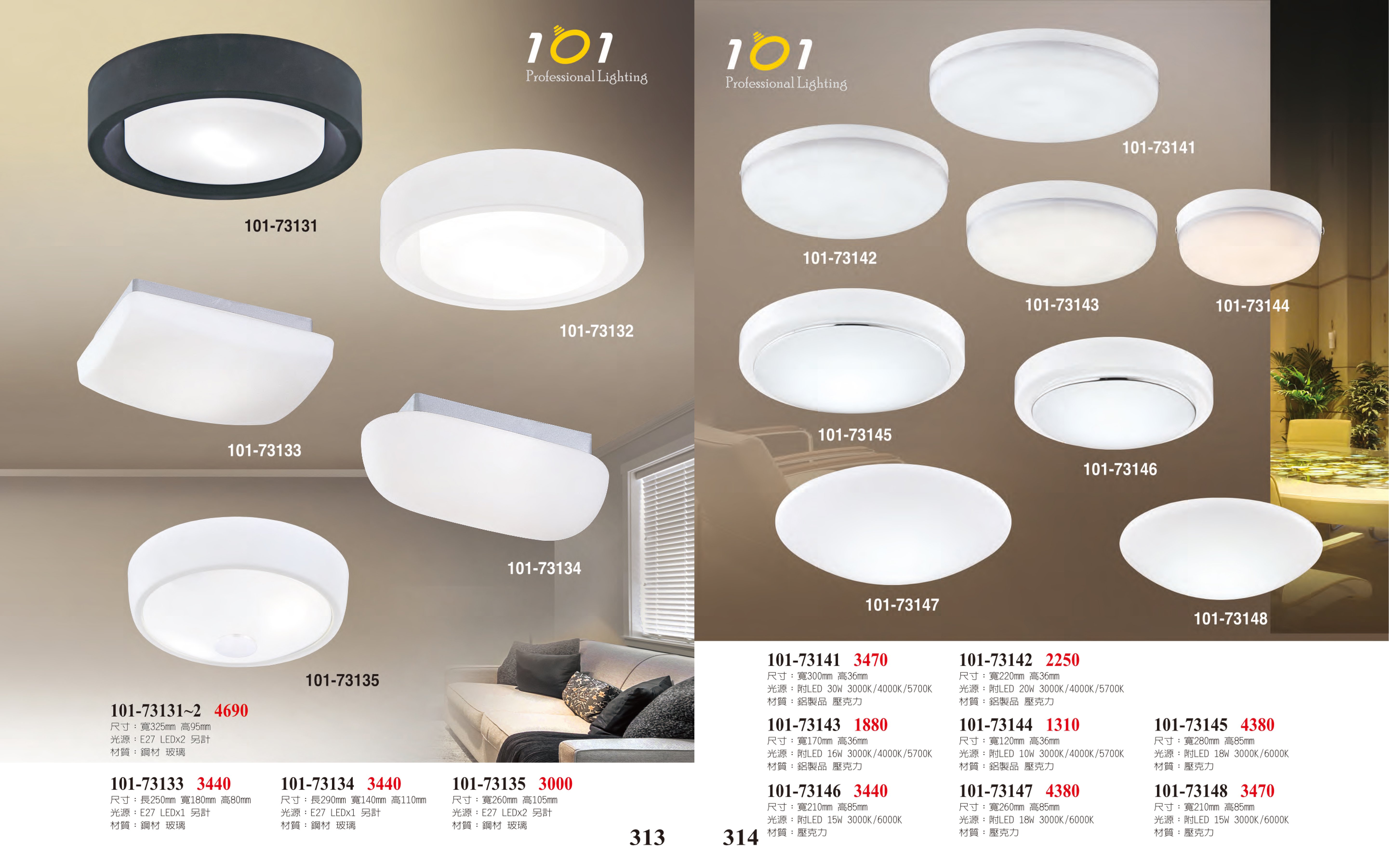 小吸頂燈系列 101-313