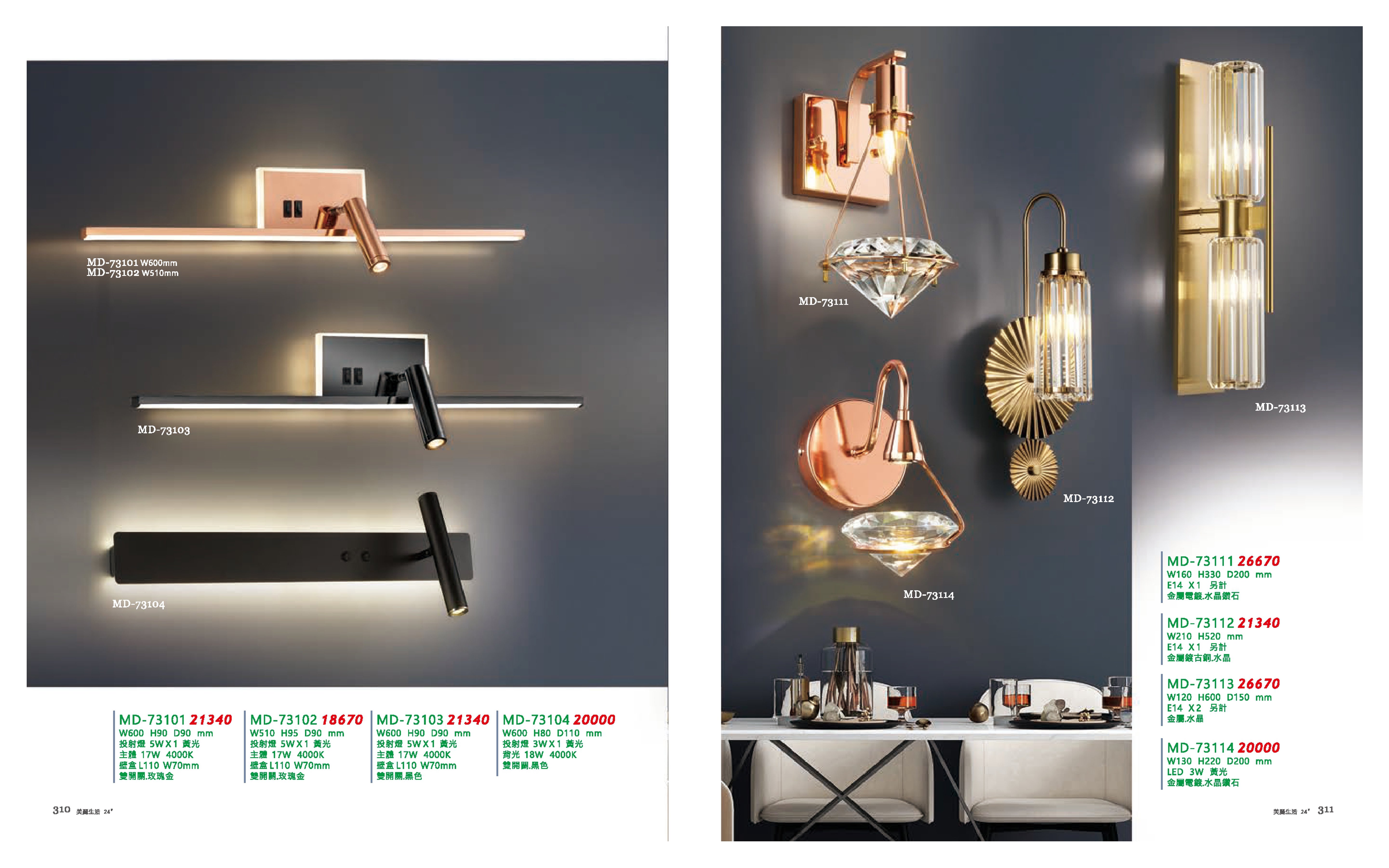 壁燈 / 水晶壁燈系列 MD310