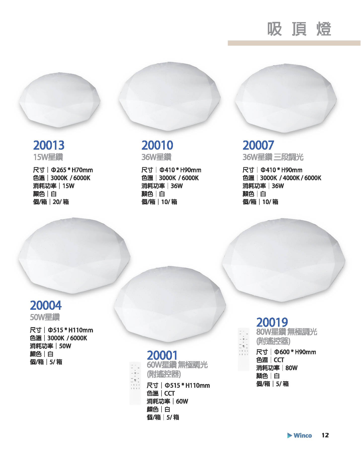 LED吸頂燈系列 W12