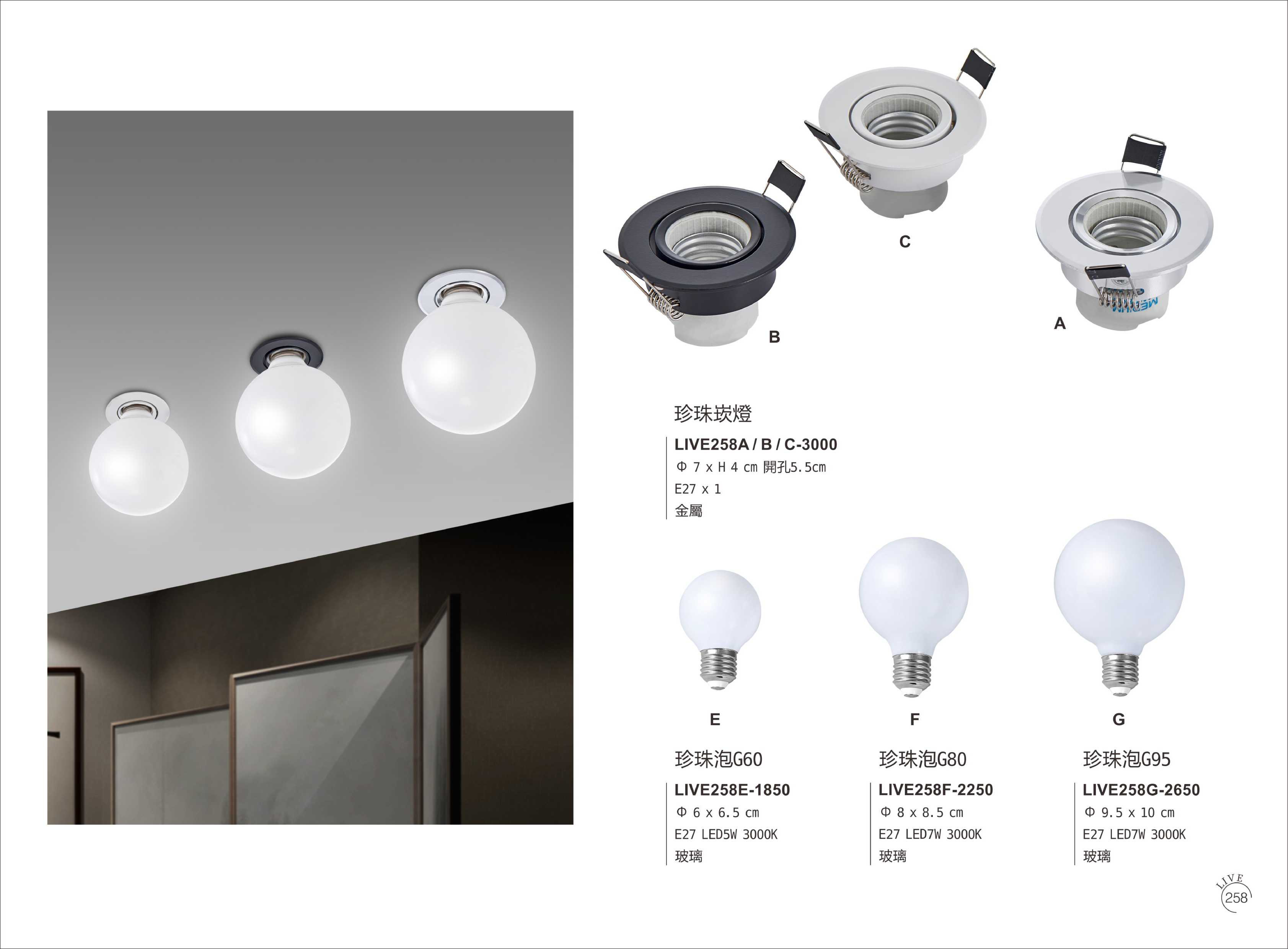 崁燈系列 LIVE258