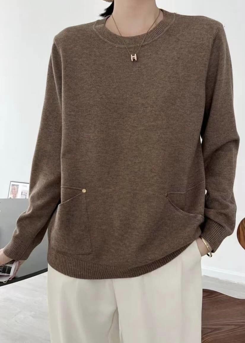 【SALE商品】質感親膚圓領基本針織衫*5色  k9820198