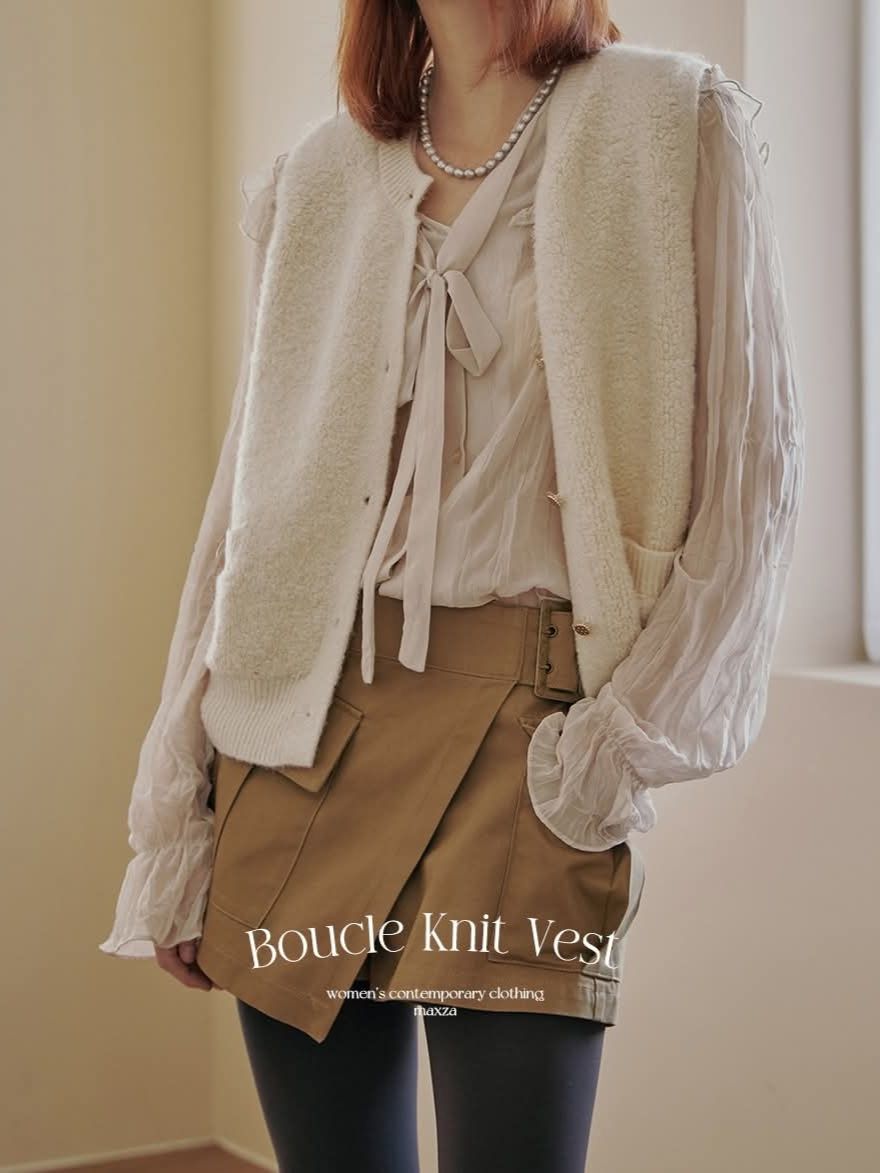 【SALE商品】百搭款QQ毛背心*3色 KB99885