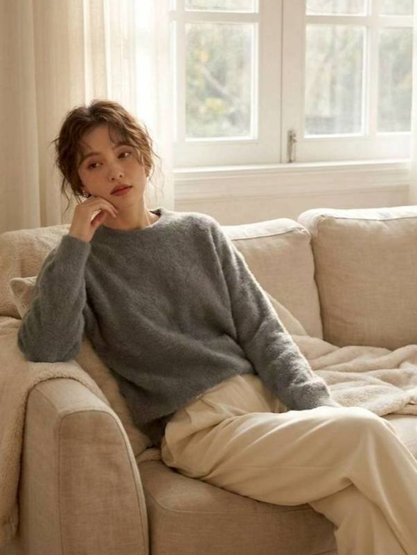 【SALE商品】圓領親膚水晶貂絨上衣 *5色 KB98898