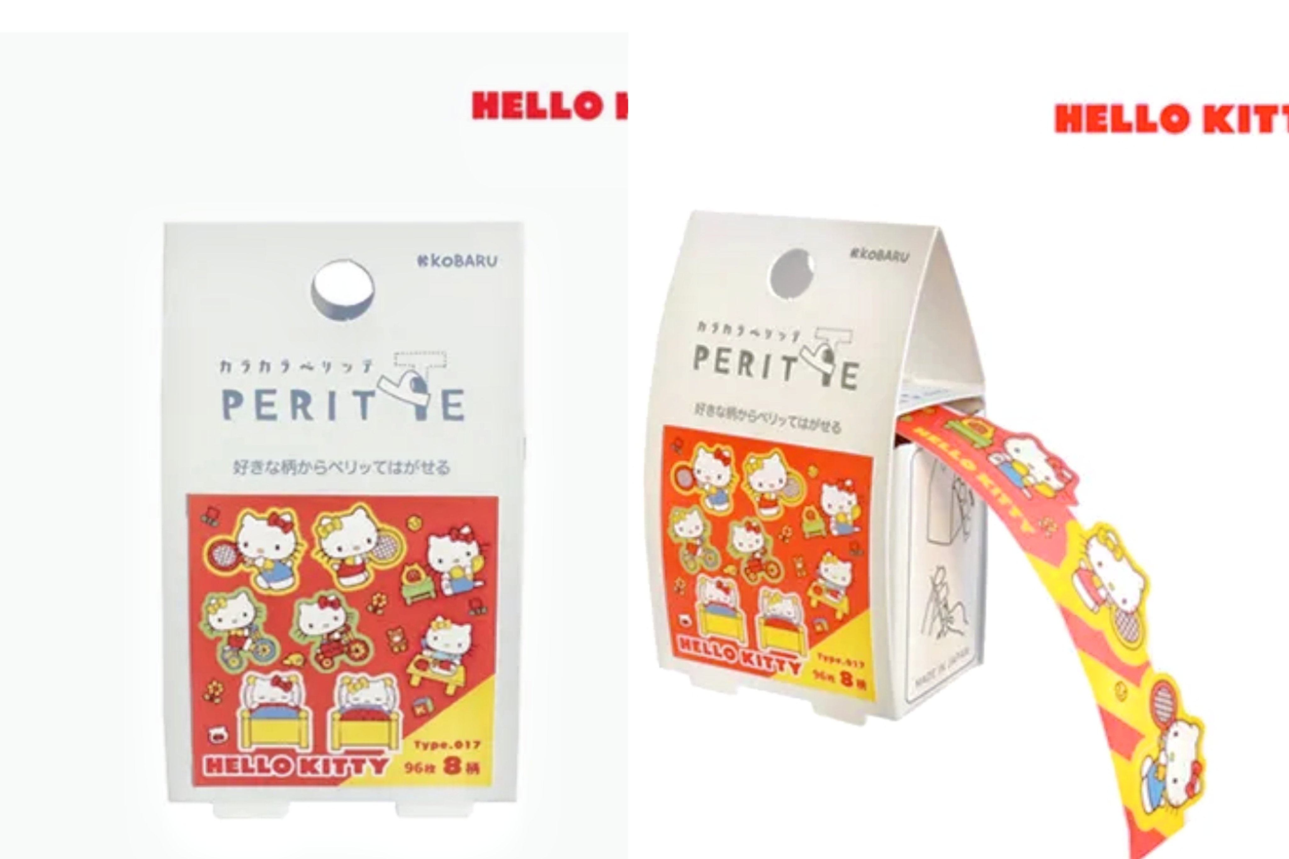 【Hello Kitty、大家族 現貨】日本直送｜日製 正版 三麗鷗 PERITTE系列 紙膠帶